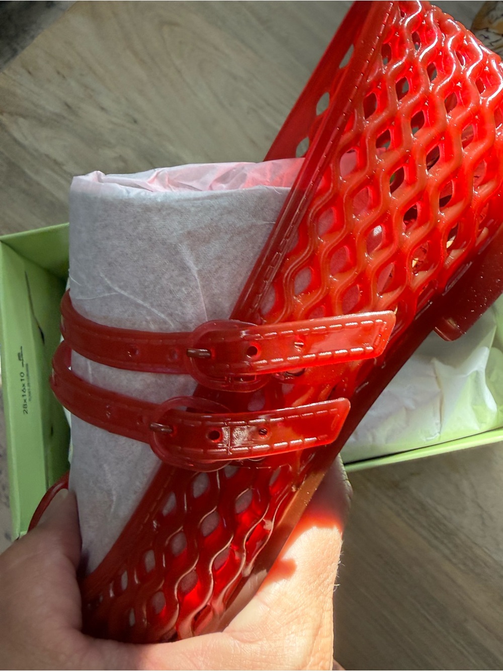 Sam Edelman Mila Jelly Flats in Red - Picture 2 of 5